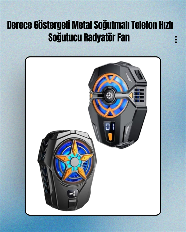 Cep Telefonu Radyatörü – Type-C, 2 Vitesli, Sessiz Soğutma Fanı - Lisinya