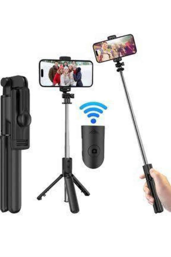 Cep Telefonu Tripod Standı Manyetik Selfie Sopa Bluetooth Uzaktan Kumandalı - Lisinya