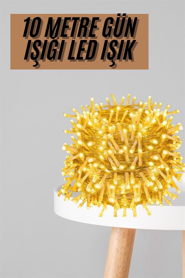 Dekoratif Peri Led 100 Ledli Gün Işığı Pilli 10 Metre Gün Işığı - Lisinya