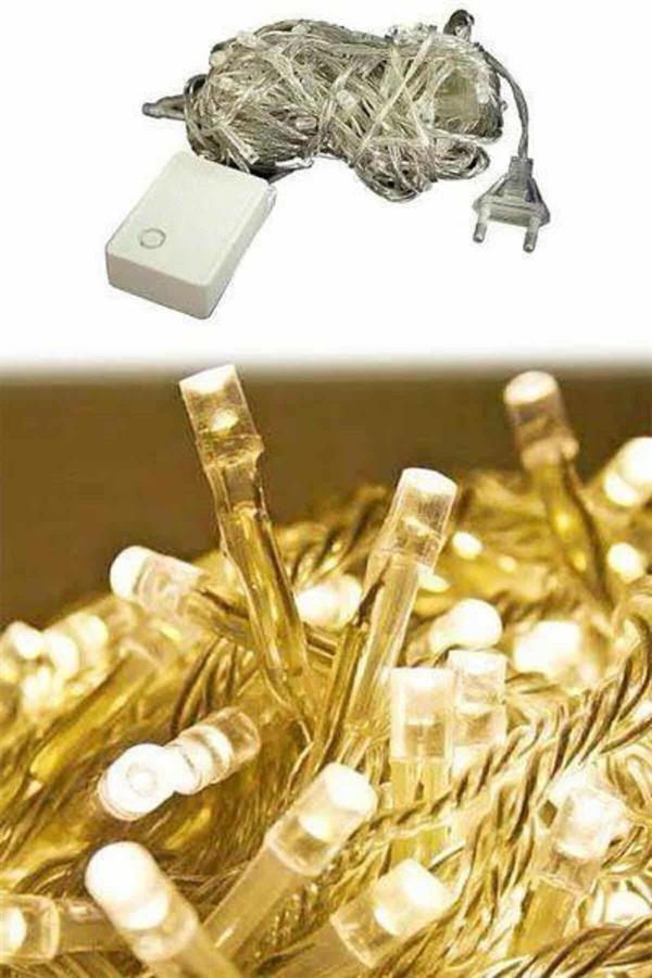 Dekoratif Peri Led 100 Ledli Gün Işığı Pilli 10 Metre Gün Işığı - Lisinya