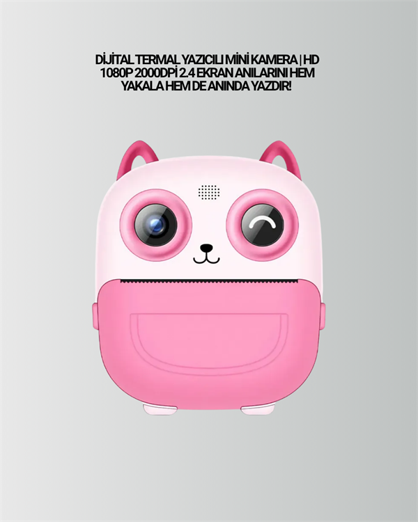 2.4” Ekranlı Mini Kamera – 1080p Kayıt + Mürekkepsiz Yazdırma - Lisinya