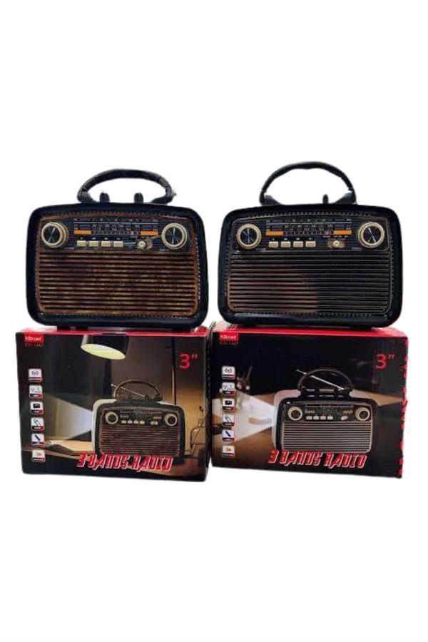 Eskitme Nostalji Tasarımlı Bluetoothlu Nostalji Radyo Ahşap Nostaljik Görünümlü - Lisinya