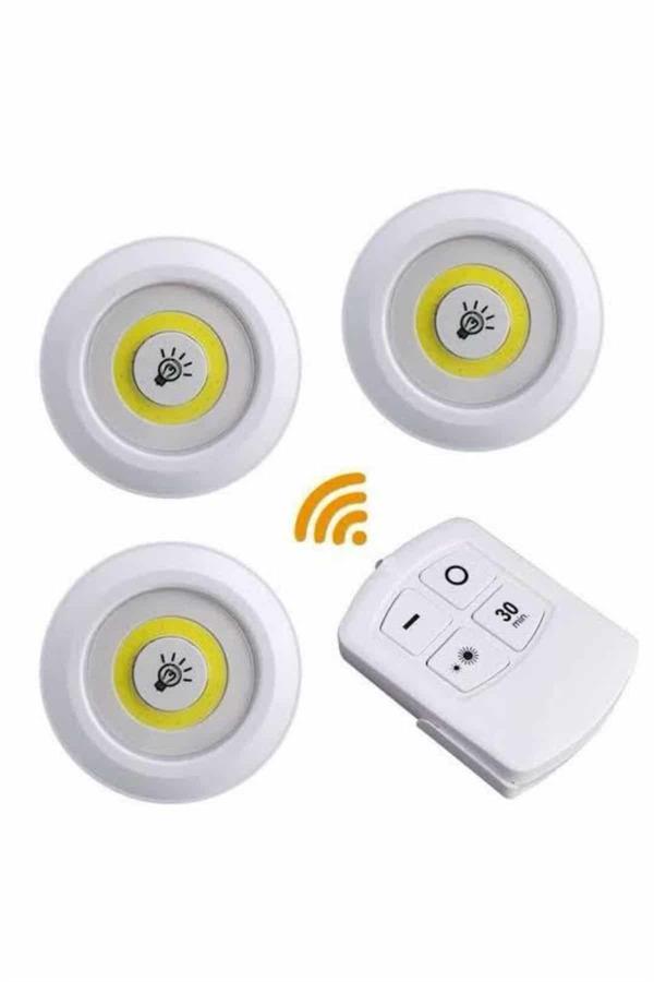 Kablosuz Pilli Işıldak  Masa Lambası Mutfak Tezgah Altı Banyo Dolabı Dolap İçi - Lisinya