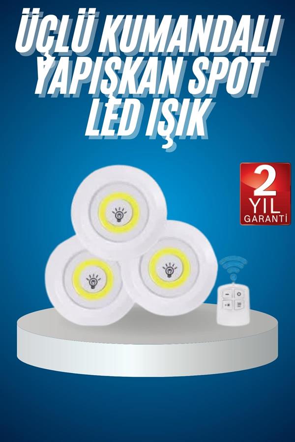 Kablosuz Pilli Işıldak  Masa Lambası Mutfak Tezgah Altı Banyo Dolabı Dolap İçi - Lisinya