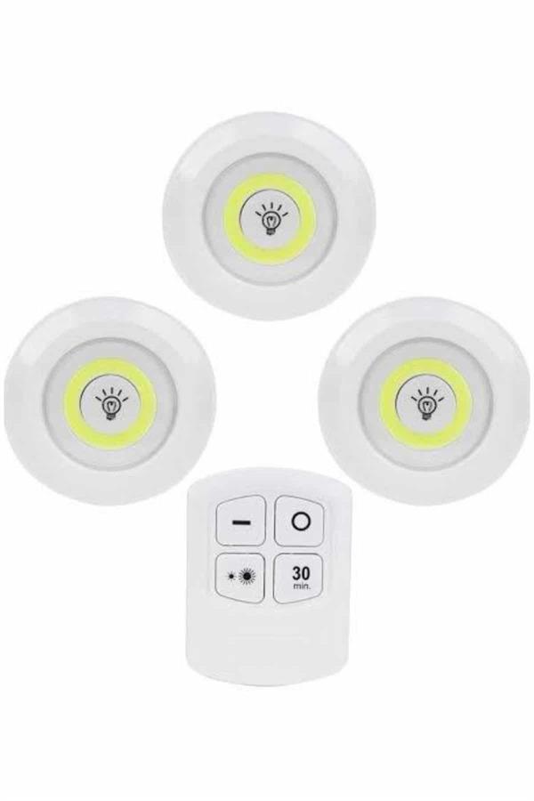 Kablosuz Pilli Işıldak  Masa Lambası Mutfak Tezgah Altı Banyo Dolabı Dolap İçi - Lisinya