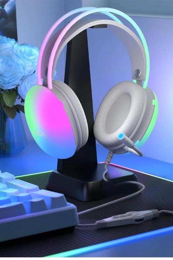 Kulak Üstü Kablosuz Bluetooth Kulaklık Unısex Renkli Işıklı Kulaklık - Lisinya