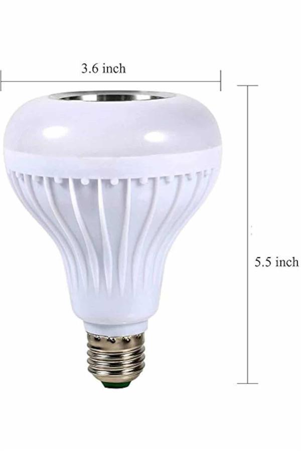 Kumandalı RGB Led Işık Bluetooth Hoparlör Ses Lambası Renkli Ampul - Lisinya