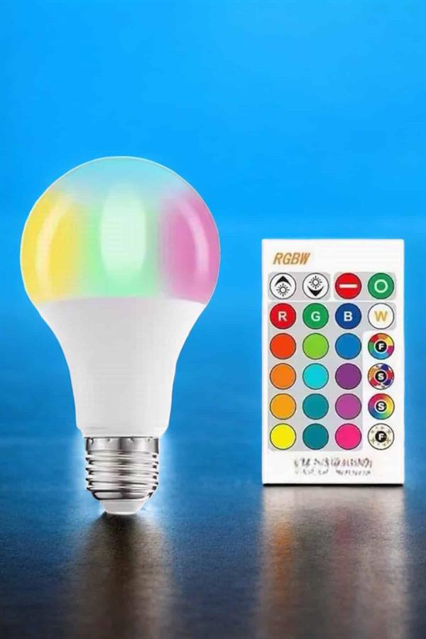 Led Ampul Enerji Dostu RGB Işıklı 100W Led Işık - Lisinya