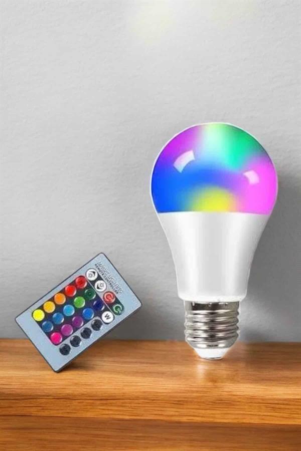 Led Ampul Enerji Dostu RGB Işıklı 100W Led Işık - Lisinya