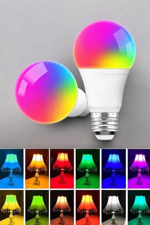 Led Ampul Enerji Dostu RGB Işıklı 100W Led Işık - Lisinya