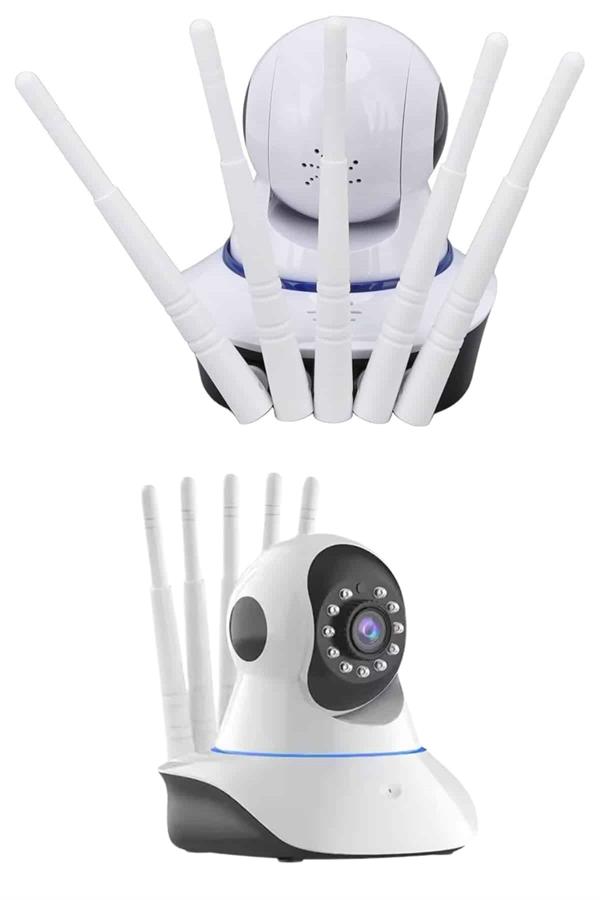 LED Aydınlatmalı 5 Antenli Motorlu 1080P Wifi Kamera Sensörlü - Lisinya