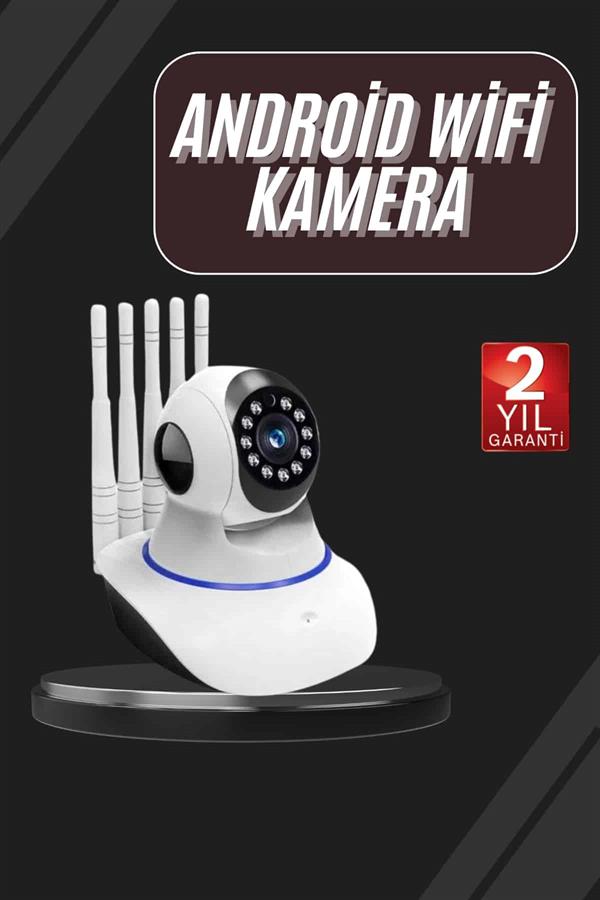 LED Aydınlatmalı 5 Antenli Motorlu 1080P Wifi Kamera Sensörlü - Lisinya