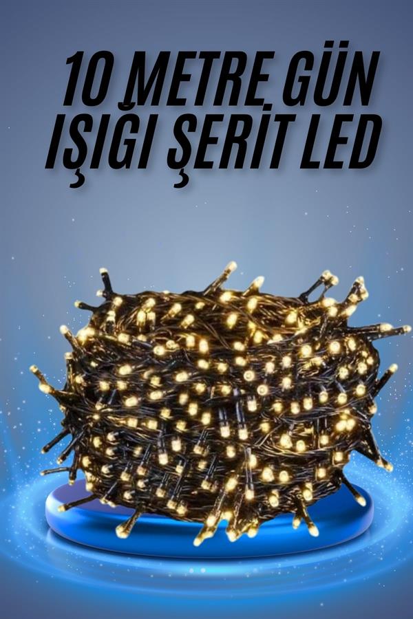 Led Işık Ağaç Süsleme Ampüllü Dekoratif Aydınlatma 10 Metre Gün Işığı - Lisinya