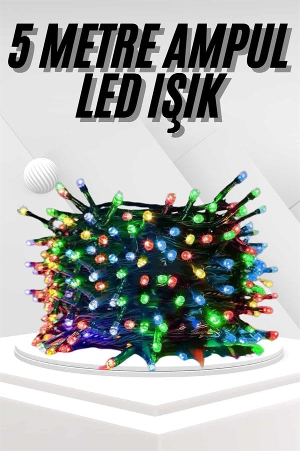 Ledli Fişli Led Dekor Lambası 5M RGB Yılbaşı Ağacı Işığı - Lisinya