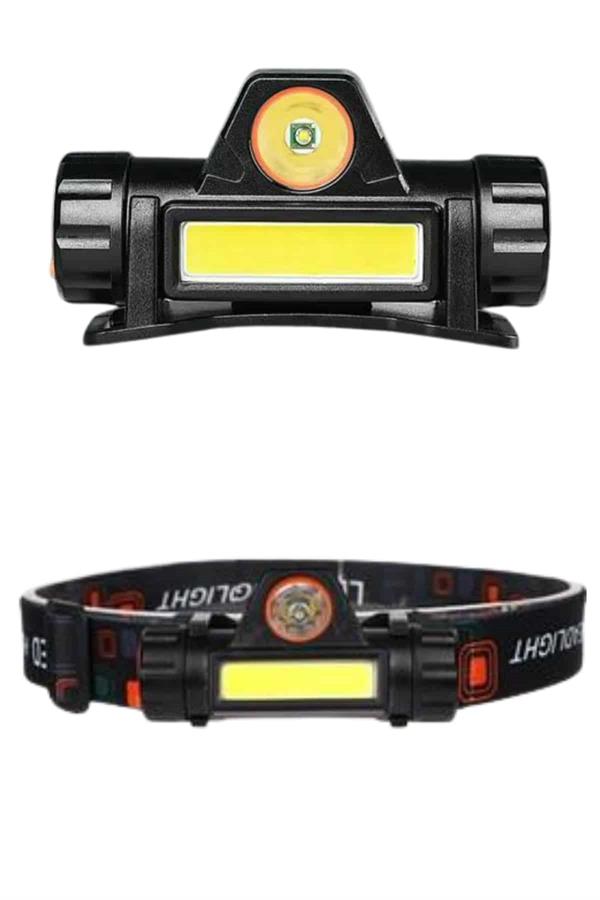 Ledli Şarjlı Kafa Lambası LED Şarjlı Su Geçirmez Kafa Feneri - Lisinya