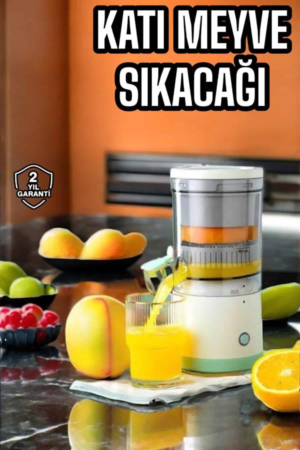 Meyve Sıkacağı USB Şarjlı Taşınabilir Çift Bıçaklı Güvenlik Kilidi - Lisinya