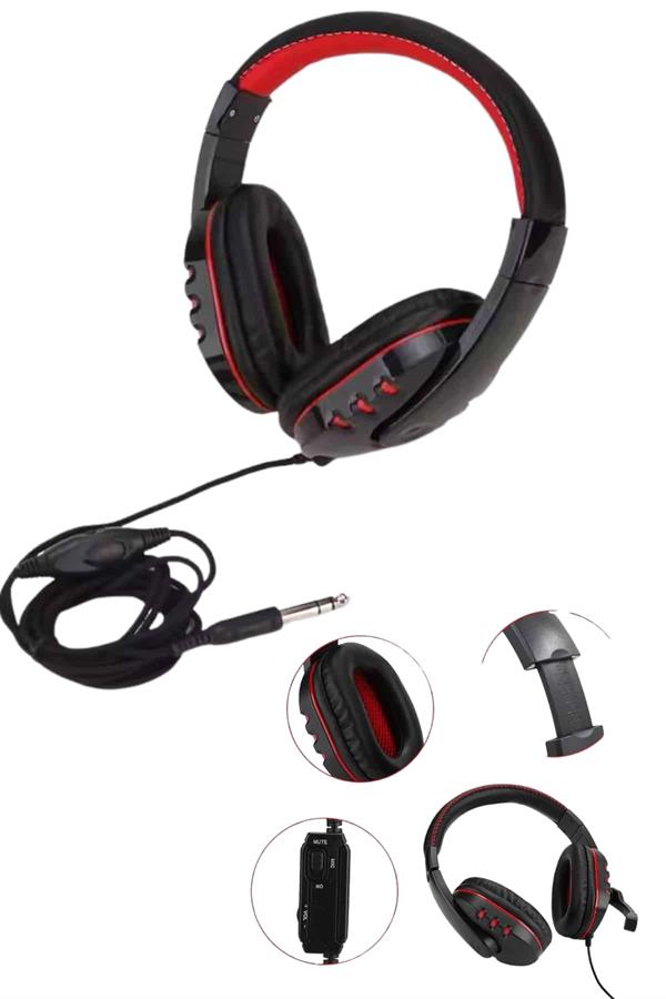 Mikrofonlu Gamer Kulaklık Oyuncu Kulaklığı Yüksek Ses Kaliteli Stereo Yumuşak Yastıklar - Lisinya