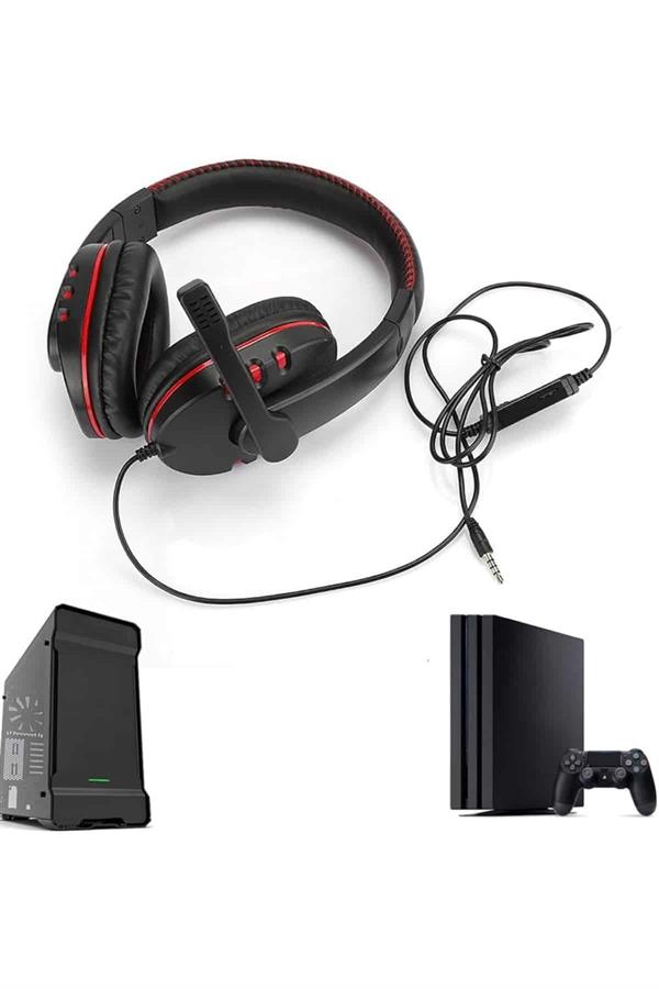 Mikrofonlu Gamer Kulaklık Oyuncu Kulaklığı Yüksek Ses Kaliteli Stereo Yumuşak Yastıklar - Lisinya