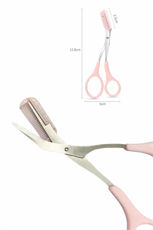 Profesyonel Taraklı Kaş Usturası ve Kaş Makası Bıyık Alma Kaş Usturası - Lisinya