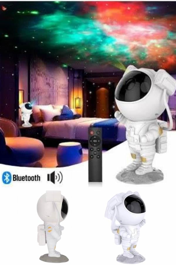 Projeksiyon Astronot Lamba Speaker Sevimli Astronot Bluetooth Hoparlör - Lisinya