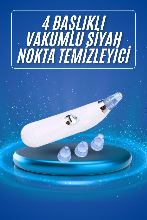 Siyah Nokta Temizleme Cihazı 4 Başlıklı Vakumlu Pilli Ölü Deri Arındırma - Lisinya