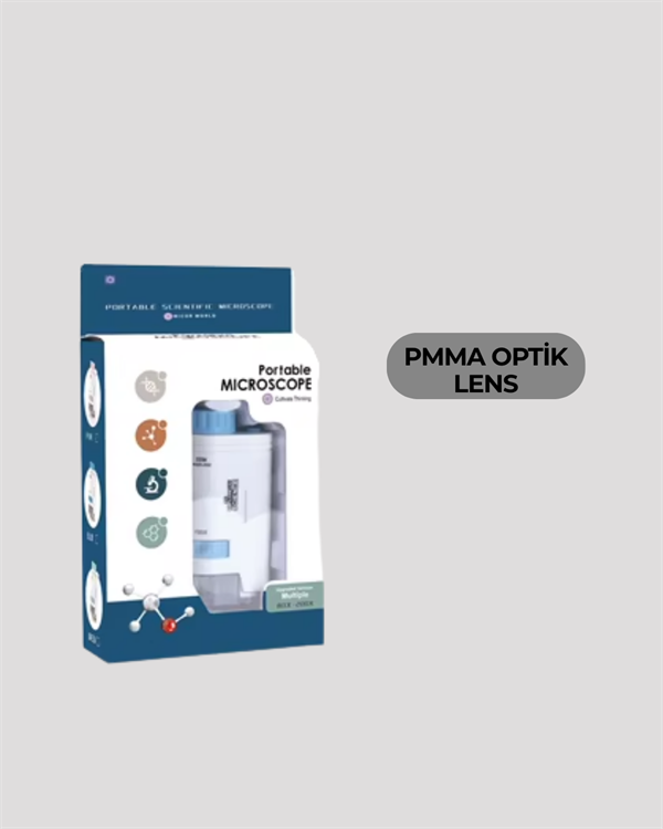 ABS Gövdeli Öğrenci ve Hobi Mikroskobu – Mavi Renk - Lisinya