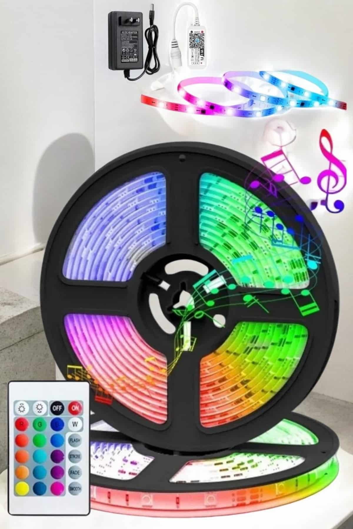 Led Işık 5 Metre Şerit Led RGB Işıklı - Lisinya