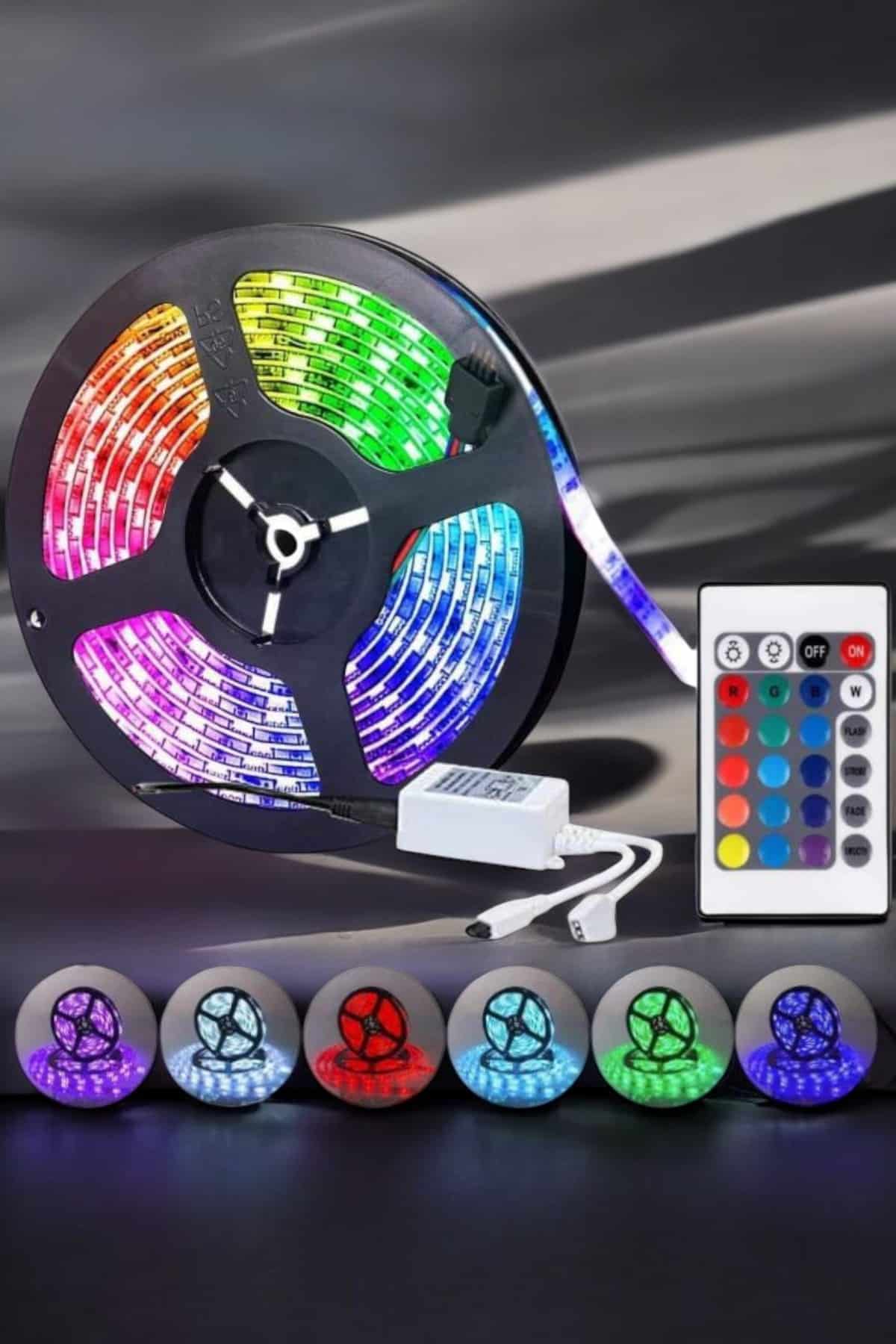 Led Işık 5 Metre Şerit Led RGB Işıklı - Lisinya
