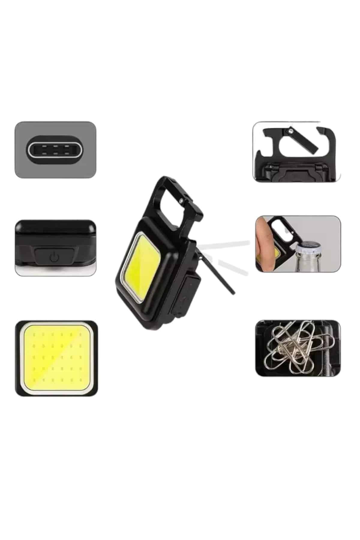 Anahtarlık Çok Amaçlı Mıknatıslı Taşınabilir Işık Led Şarjlı - Lisinya