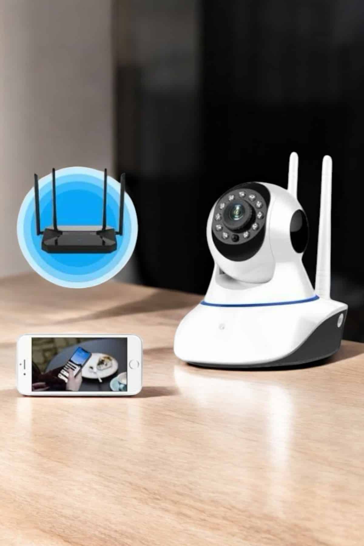 Ev Kamerası Wifi Kamerası Video Kayıt Çift Yönlü Hareket Sensörü Bebek - Lisinya