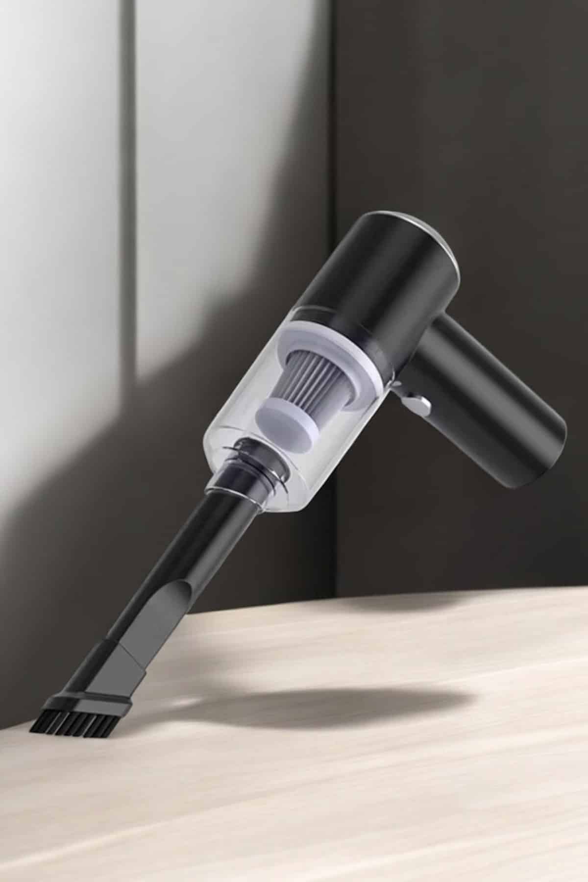 Üflemeli Güçlü Vakumlu Ev Ofis Araç Süpürgesi El Süpürgesi Şarjlı - Lisinya