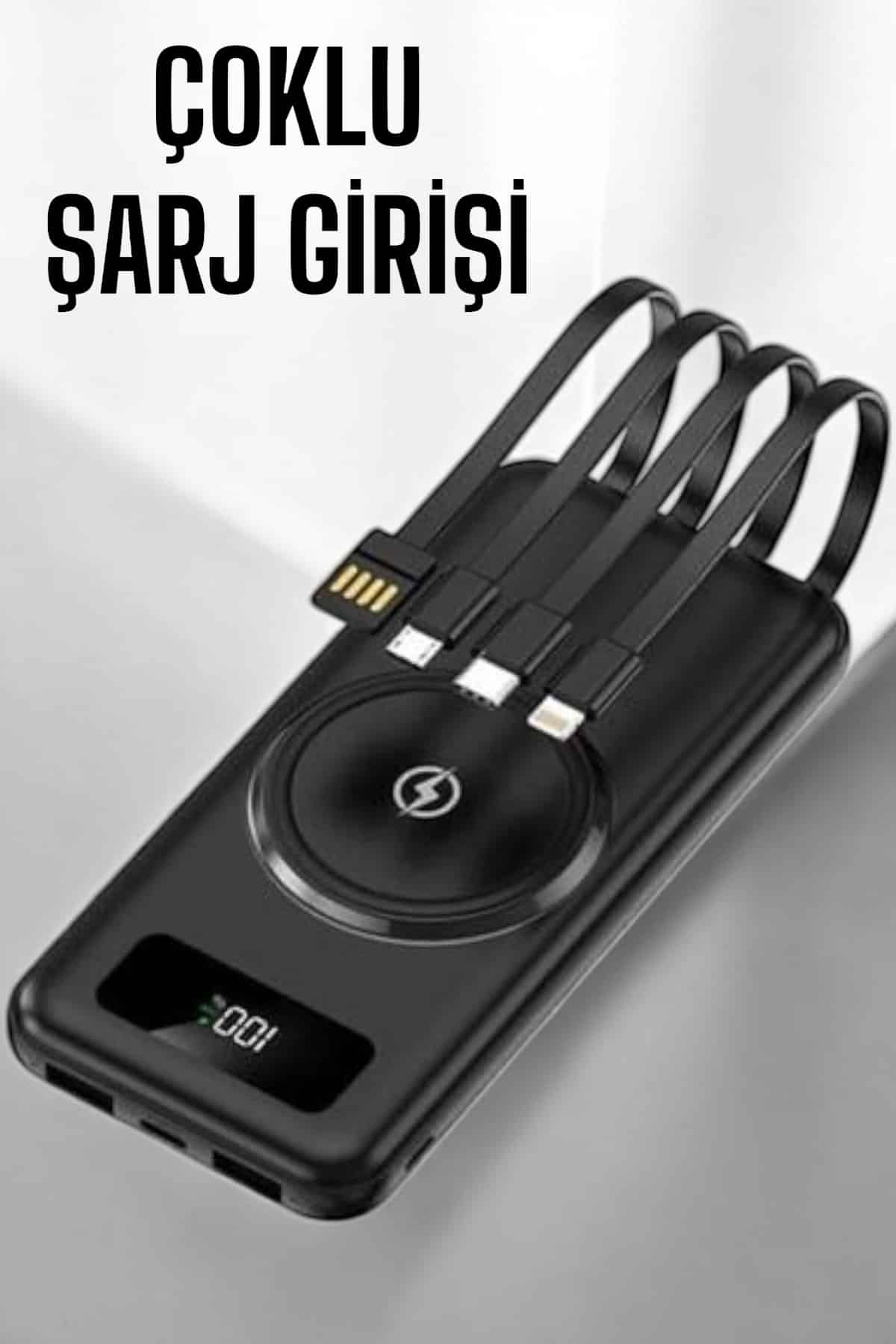 10.000 Mah Powerbank 4 Portlu Hızlı Şarj Dijital Göstergeli - Lisinya