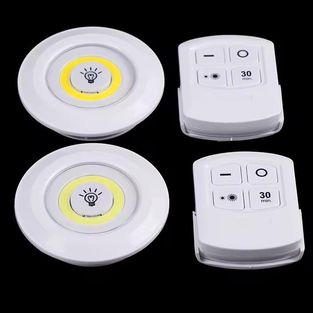 Led Lamba 3'lü Uzaktan Kumandalı Yapışkanlı Beyaz Işık - Lisinya