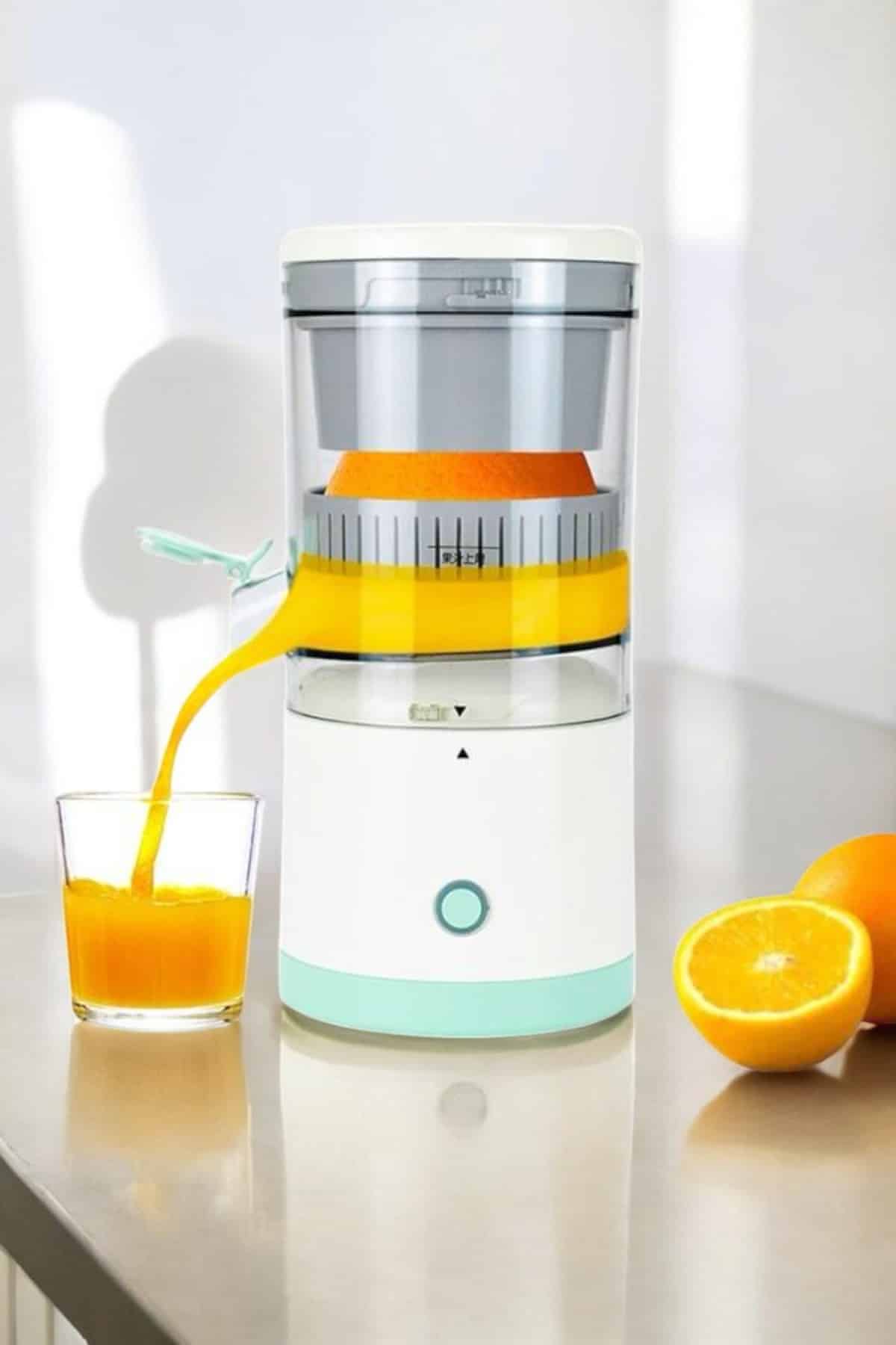 Meyve Sıkacağı USB Şarjlı Taşınabilir Çift Bıçaklı Güvenlik Kilidi - Lisinya