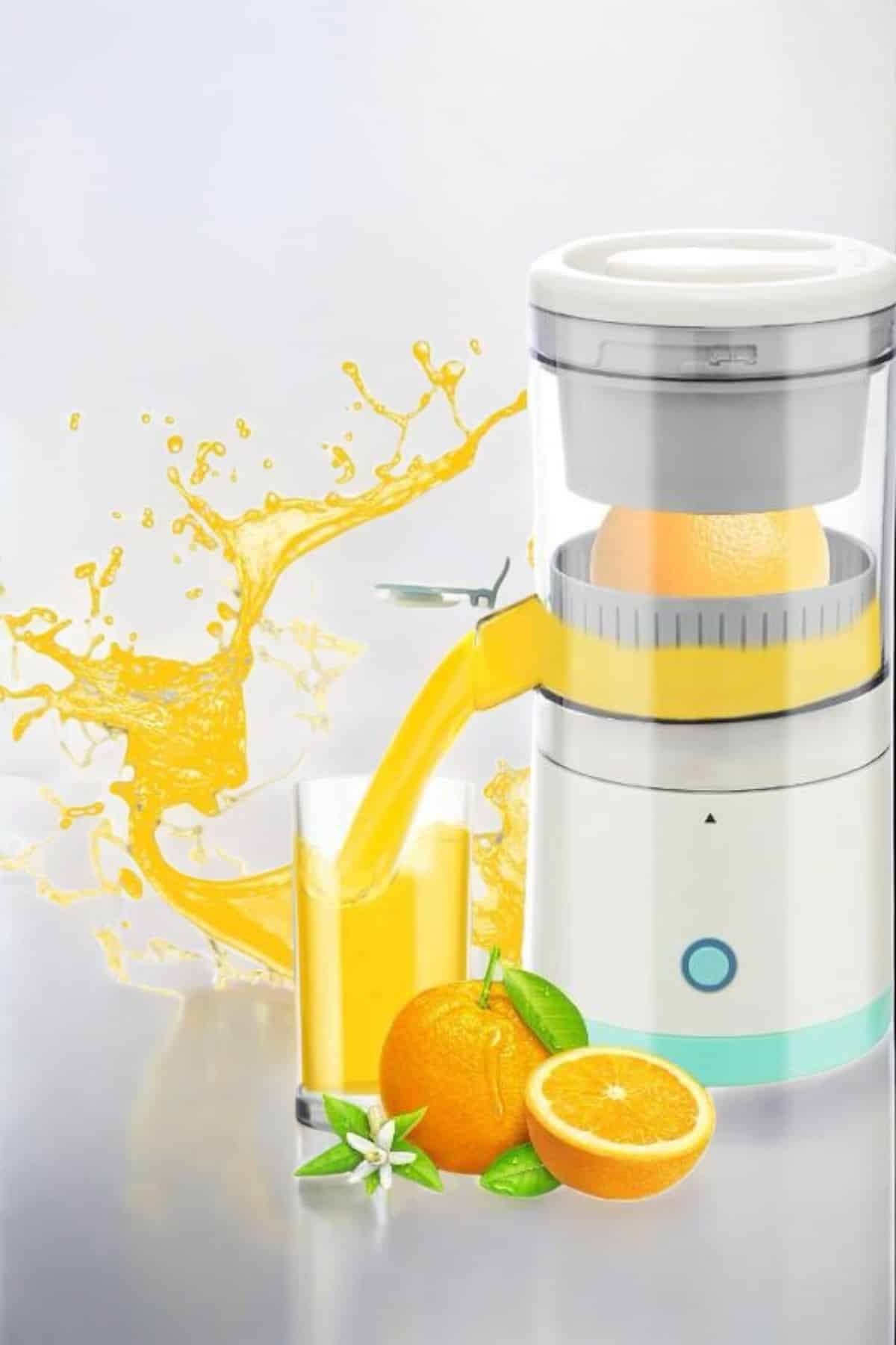 Meyve Sıkacağı USB Şarjlı Taşınabilir Çift Bıçaklı Güvenlik Kilidi - Lisinya