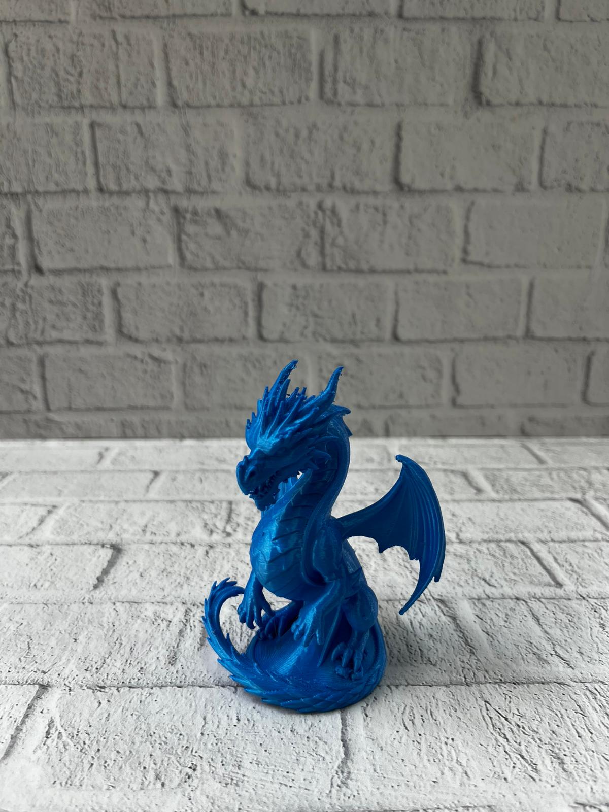 12 cm Mavi Ejderha Figürü Koleksiyonluk Dekoratif Biblo - Lisinya