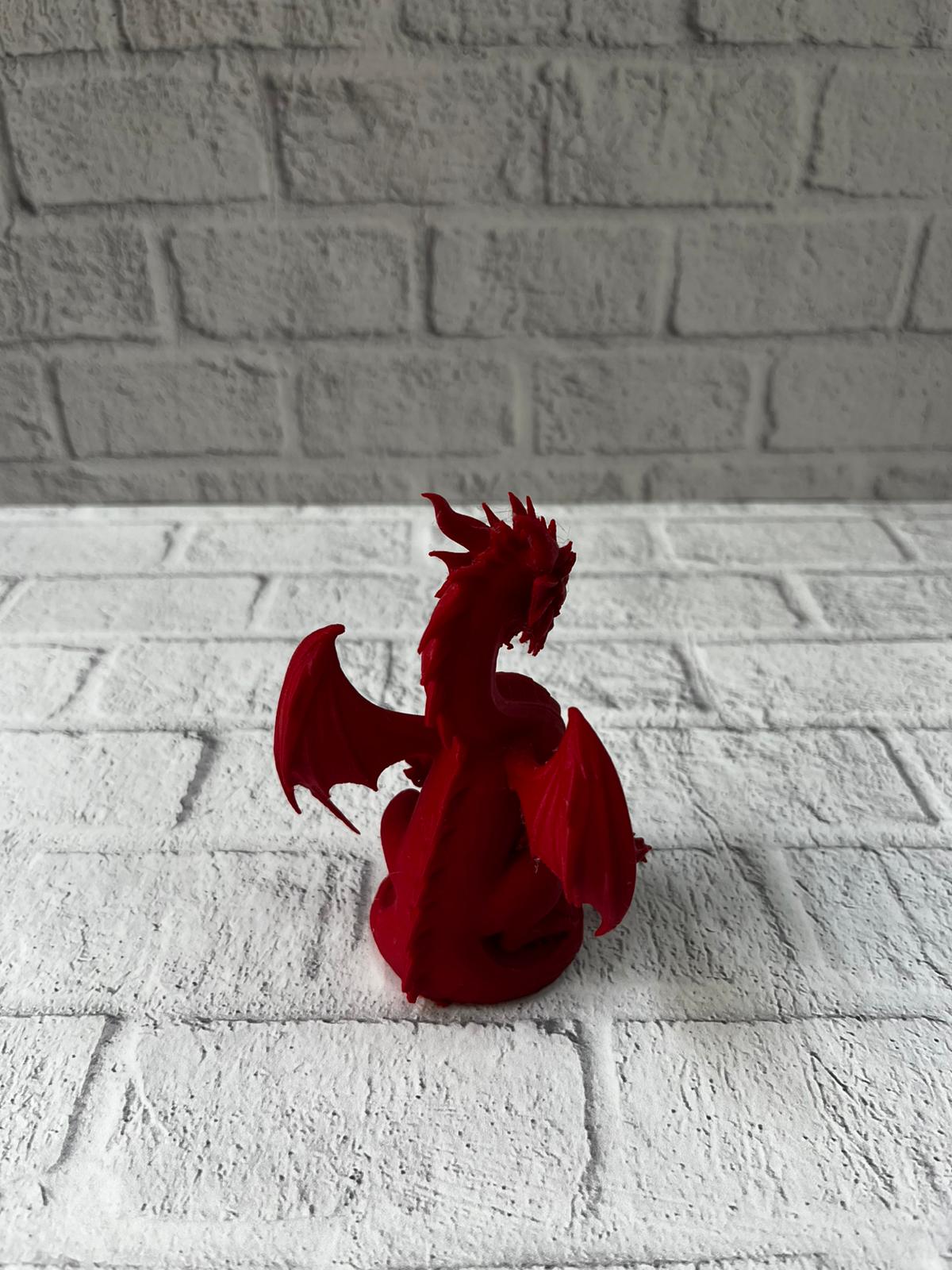 12 cm Kırmızı Ejderha Figürü Koleksiyonluk Dekoratif Biblo - Lisinya