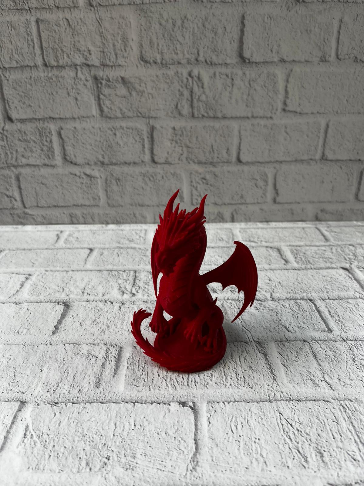 12 cm Kırmızı Ejderha Figürü Koleksiyonluk Dekoratif Biblo - Lisinya