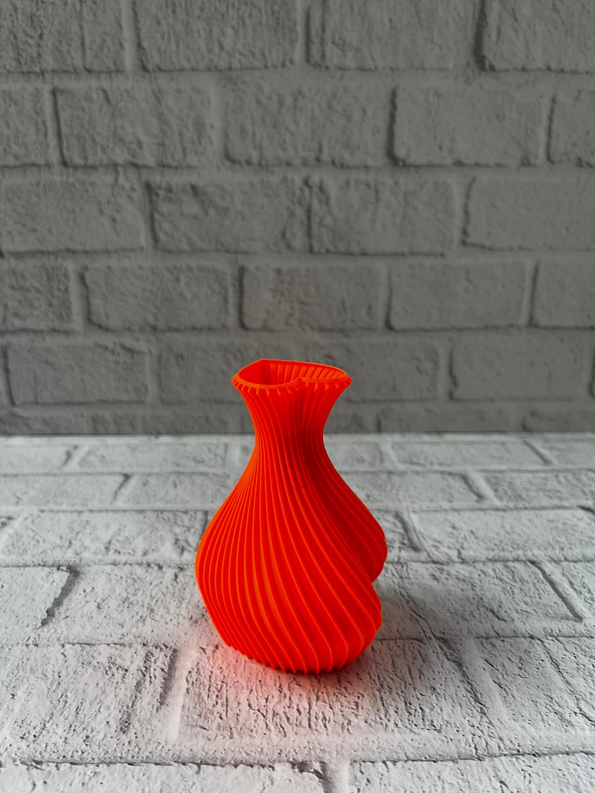 11 cm Turuncu Kalp Formlu Mini Vazo Estetik Dekoratif Obje - Lisinya