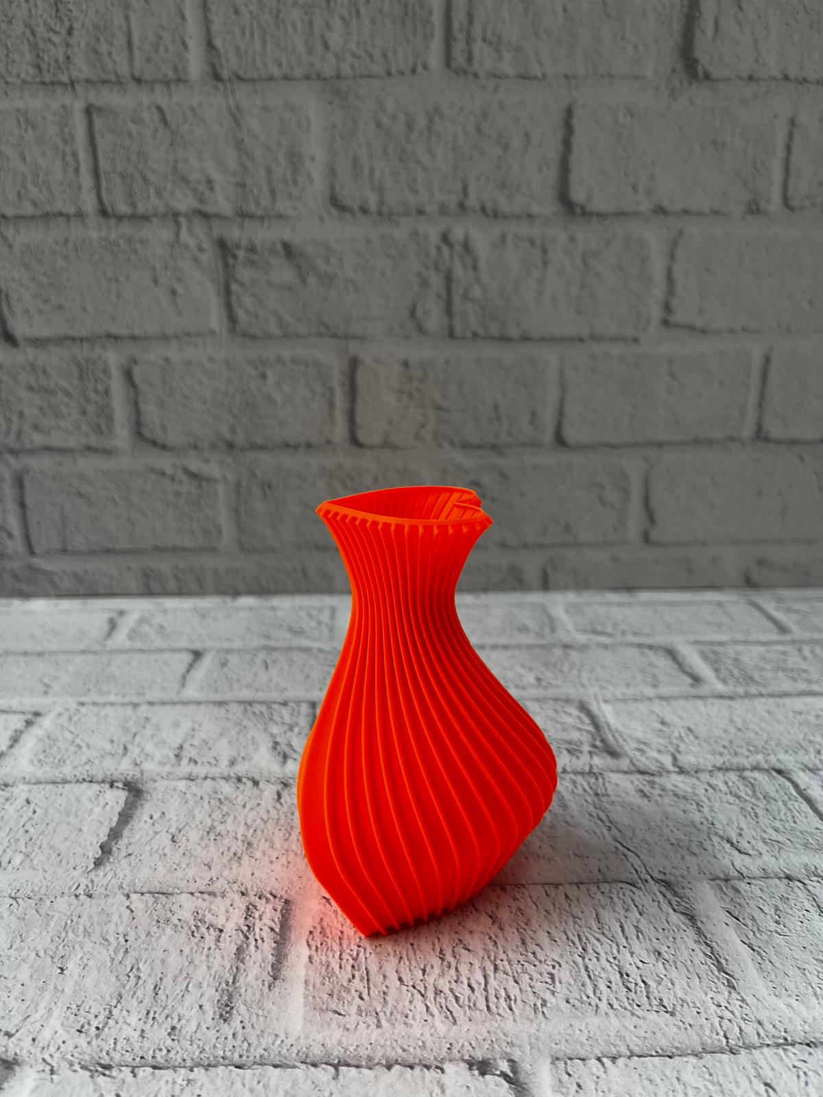 11 cm Turuncu Kalp Formlu Mini Vazo Estetik Dekoratif Obje - Lisinya