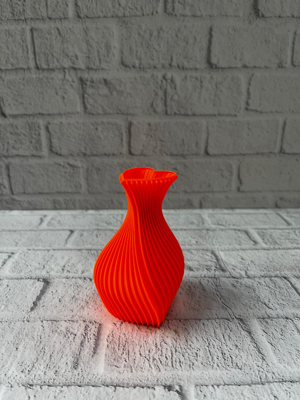 11 cm Turuncu Kalp Formlu Mini Vazo Estetik Dekoratif Obje - Lisinya