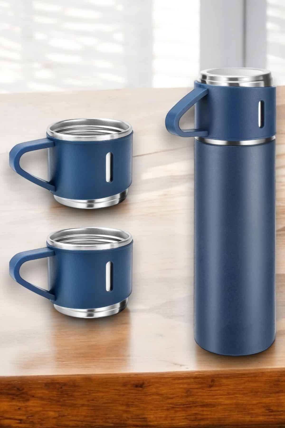 Paslanmaz Çelik 3’lü Termos Seti Vakumlu ve 8 Saat Isı Koruma - Lisinya Paslanmaz Çelik 3’lü Termos Seti Vakumlu ve 8 Saat Isı Koruma - Lisinya