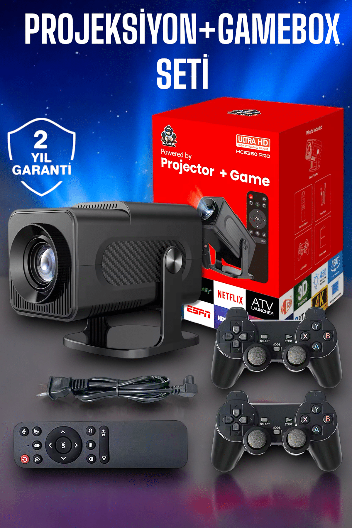 Bluetooth ve Yüksek Çözünürlükle Donatılmış Kompakt Projeksiyon Cihazı - Lisinya