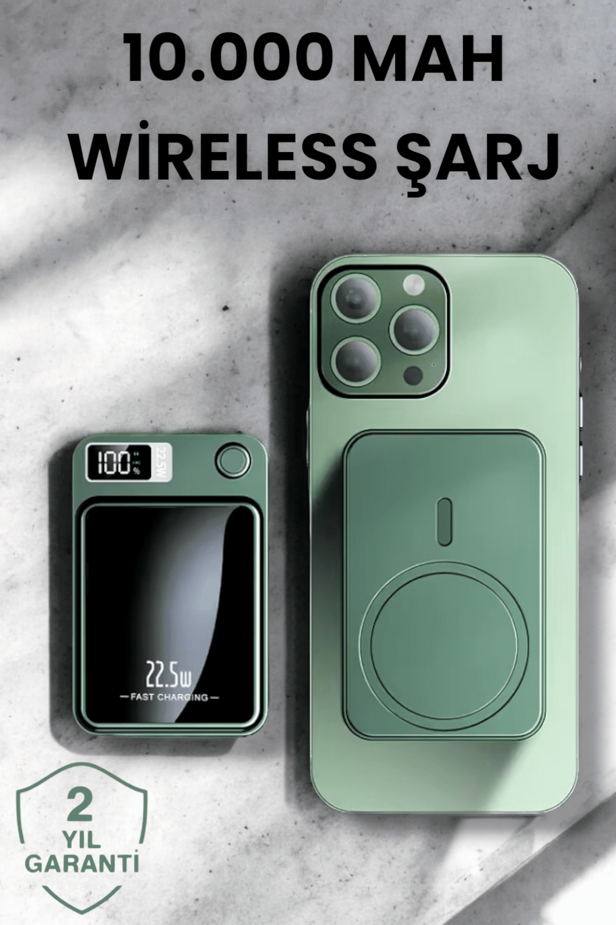 Pratik ve Taşınabilir 10.000 mAh Wireless Powerbank Hızlı Şarj Avantajı - Lisinya