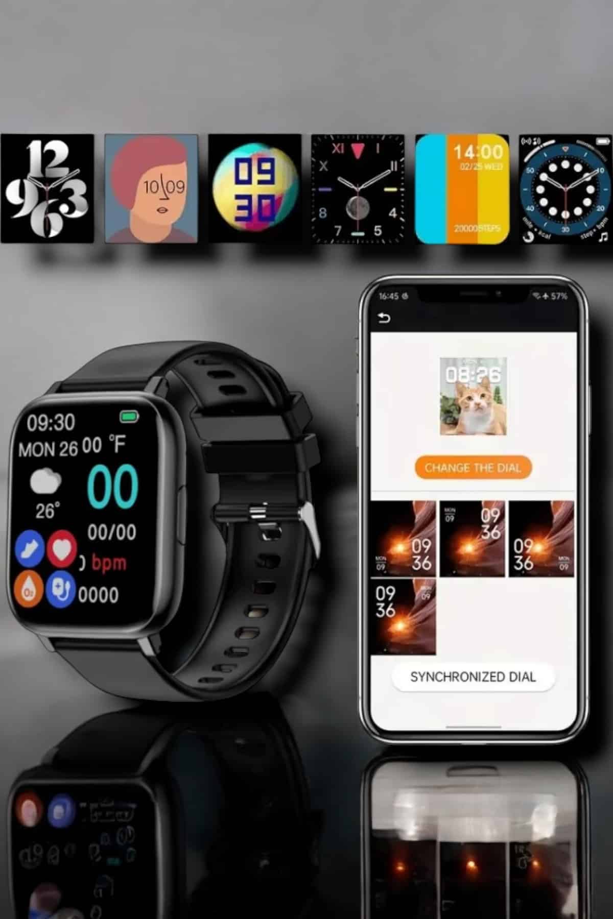 Suya Dayanıklı Bluetooth Akıllı Saat GPS, Adımsayar, Nabız & Sağlık Takibi - Lisinya