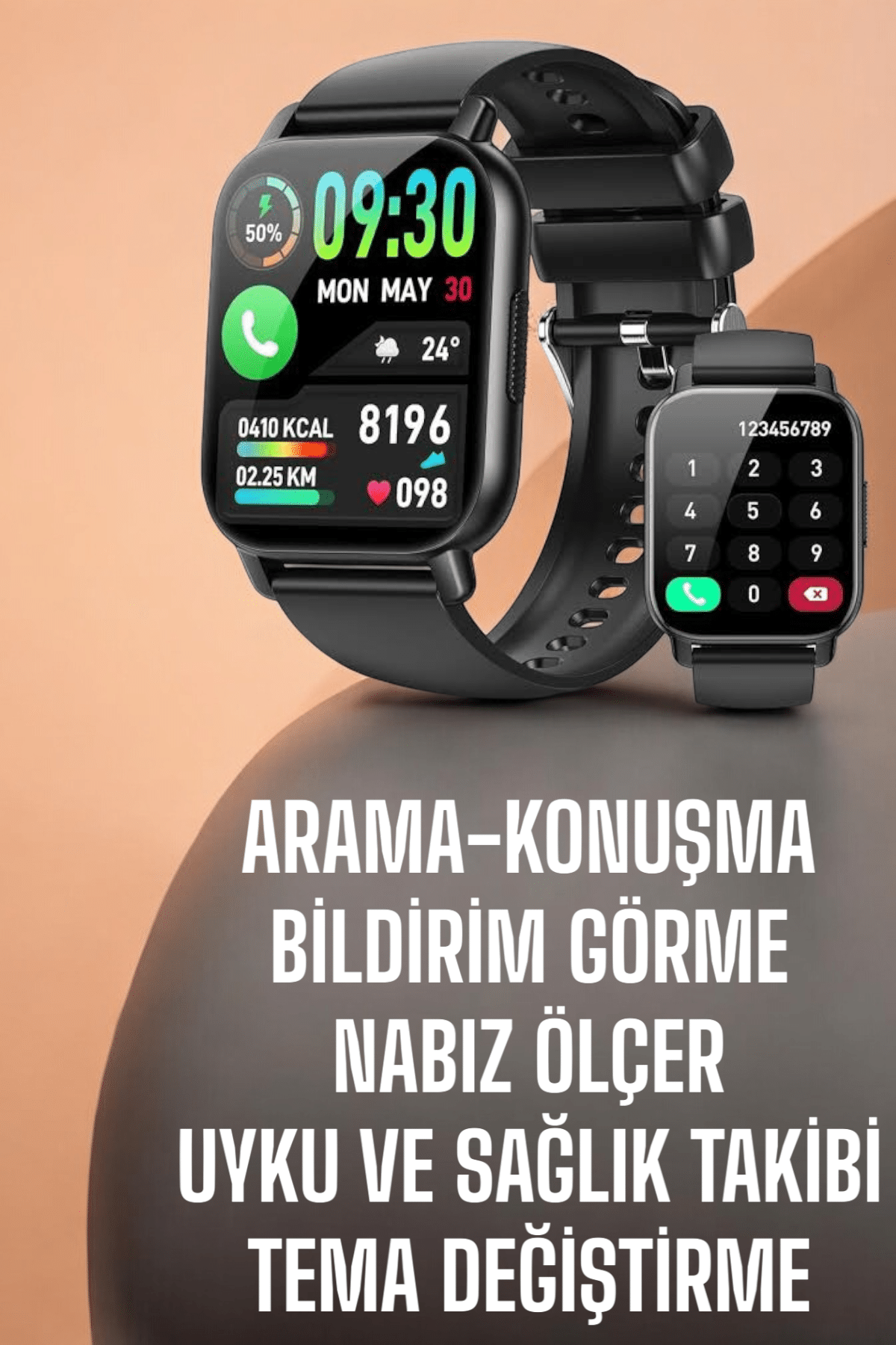Yeni Nesil Akıllı Saat Arama Bildirimleri, Uyku & Kalp Atış Takibi - Lisinya