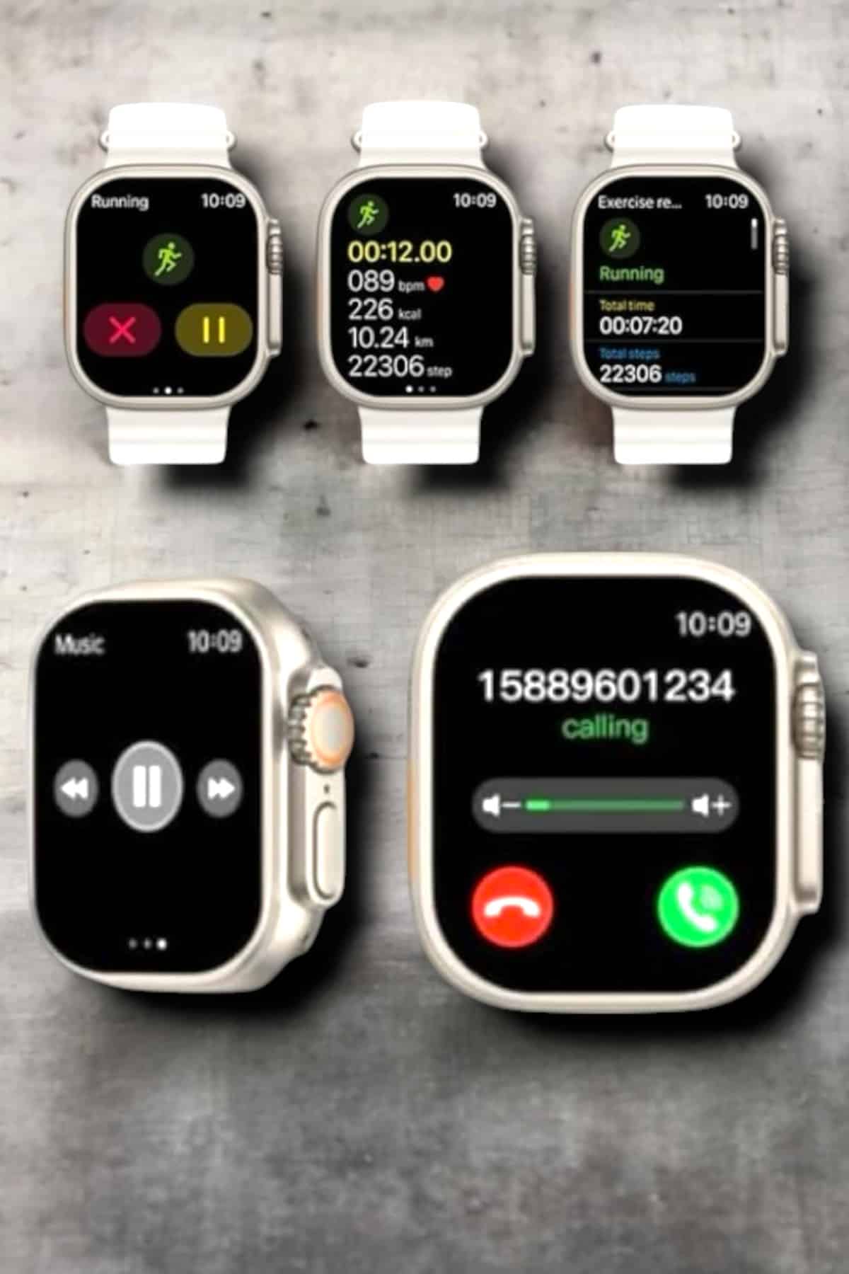 Suya ve Toza Dayanıklı 45 MM Akıllı Saat Bildirim ve Cevapsız Çağrı Görüntüleme - Lisinya