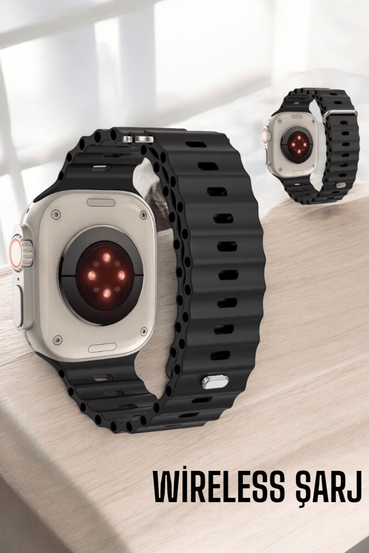 45 MM Gri Kasa Ultra Akıllı Saat Sesli Görüşme, Sağlık Takibi, Suya Dayanıklı - Lisinya