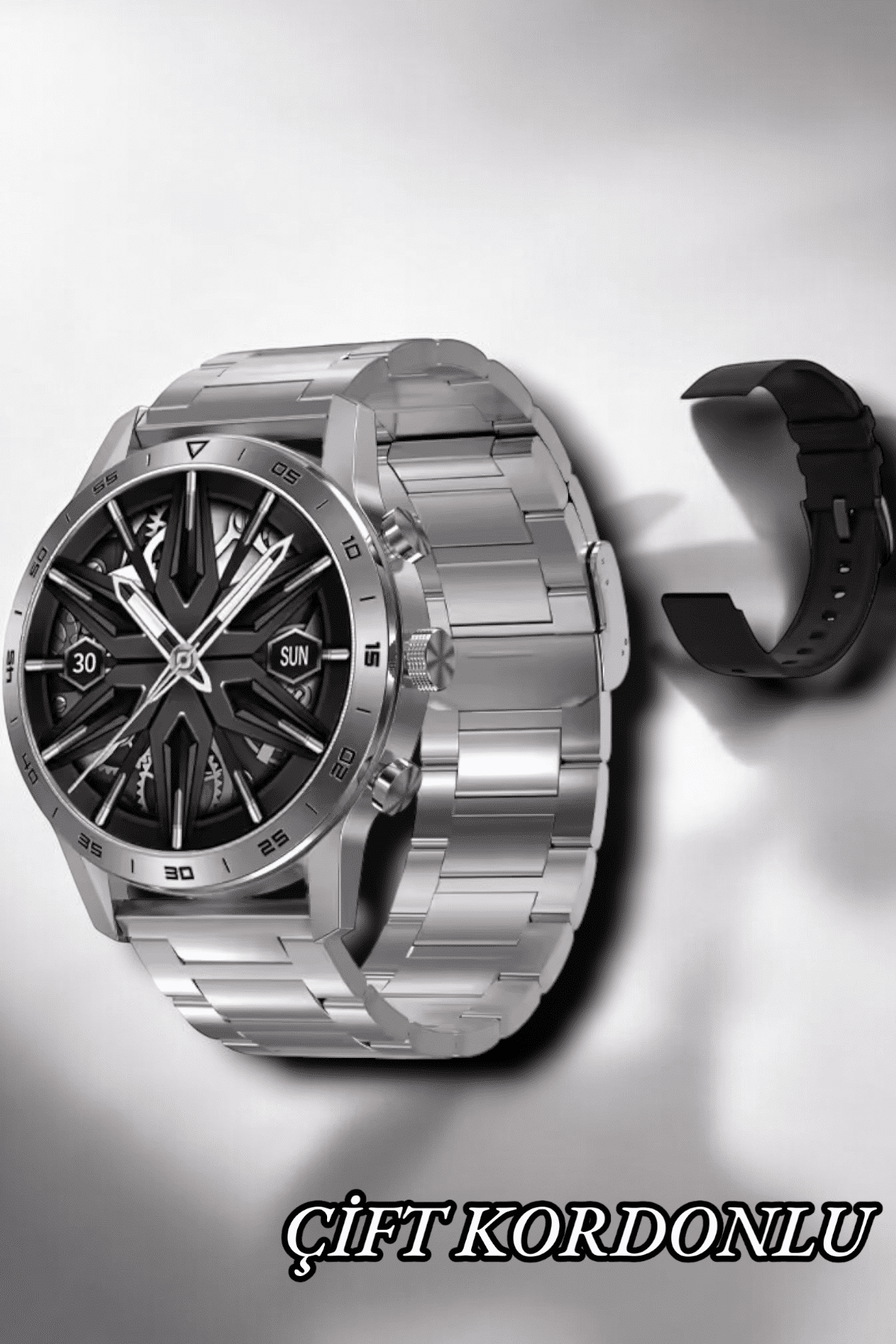 Suya Dayanıklı Dokunmatik Akıllı Saat Bluetooth 5.0, Sesli Asistan ve Sağlık Takibi - Lisinya