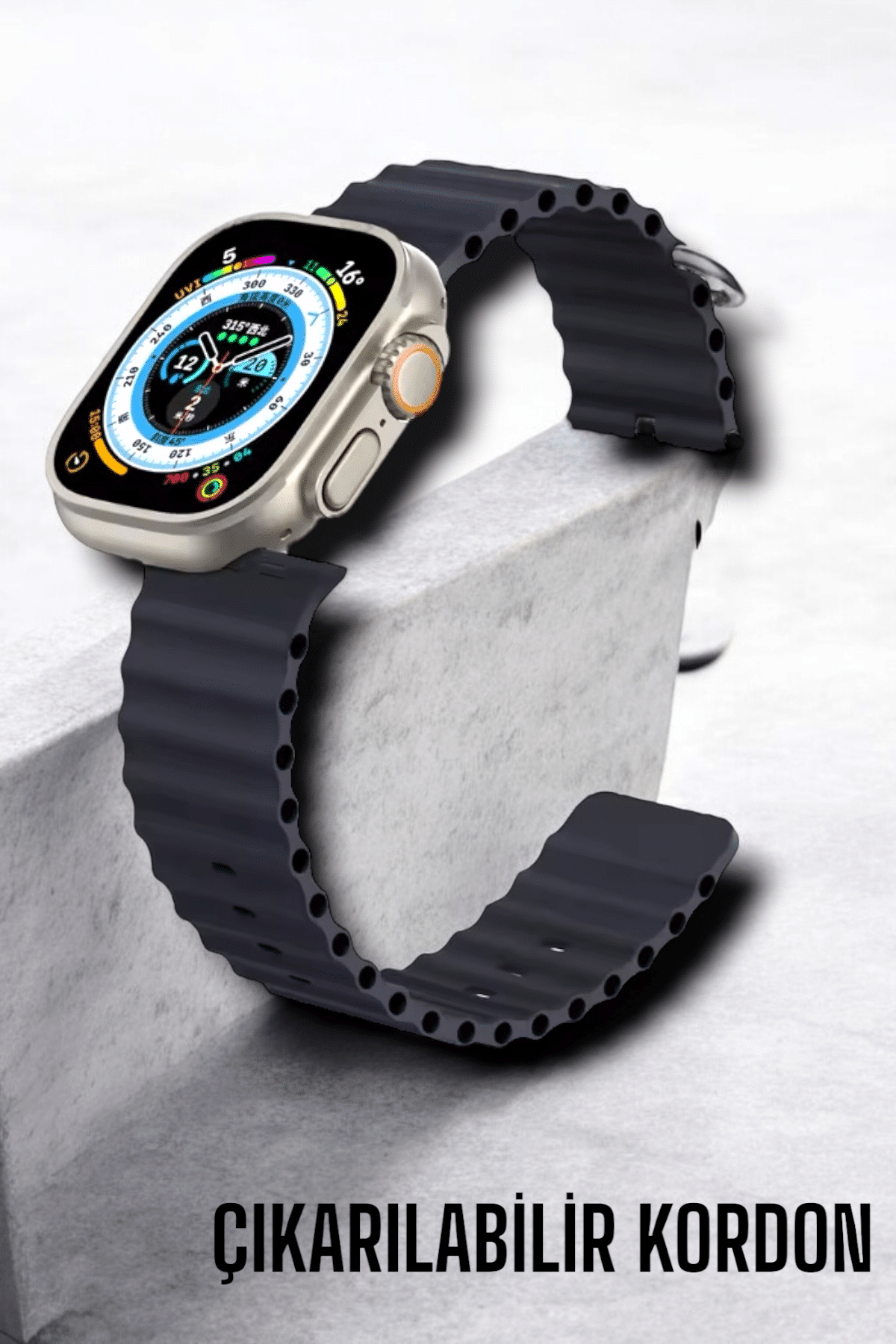 Bluetooth Bağlantılı Nabız, Kan Basıncı, Oksijen Ölçer Akıllı Saat - Lisinya